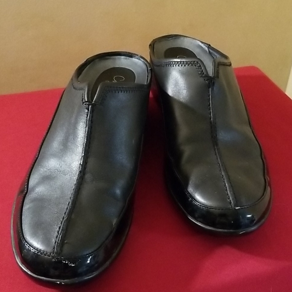 Mules Cole Haan G Series Nike Air - Taille 9, Cuir Noir, Plateforme, Occasion